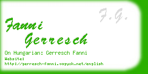 fanni gerresch business card